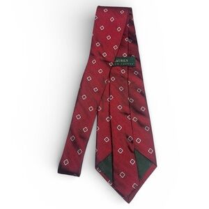 Lauren Ralph Lauren Vintage 100% Silk Floral Tie